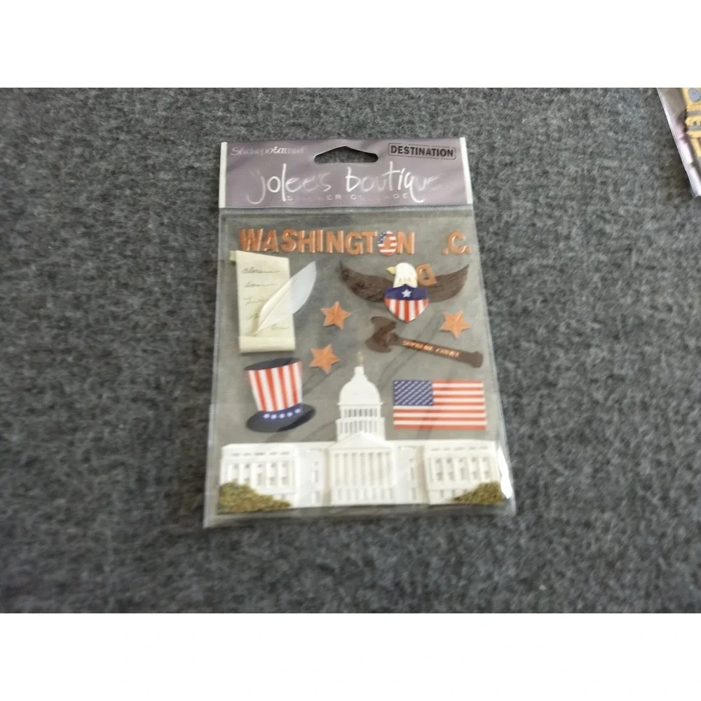 Jolee's Boutique & Sandylion Travel Stickers Scrapbooking Boston DC NY Lot/7 NEW